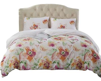 China Anti-bacteria Customized 100% Polyester Flower Bedding Set King Size Duvet Cover Set Bedding Sets for sale