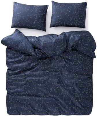 China High Quality Anti-bacteria Sky Star Printed Microfiber Polyester Duvet Cover Set for sale