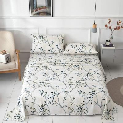 China PORTABLE high quality floral printed bedding sheet set sheet &pillowcase sets for wholesale for sale