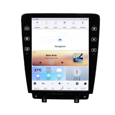 China Built-In Speaker Android Car GPS Navigation Tesla Style Vertical Screen for Ford Mustang 2009-2015 Auto Radio Stereo Multimedia Player Head Unit for sale