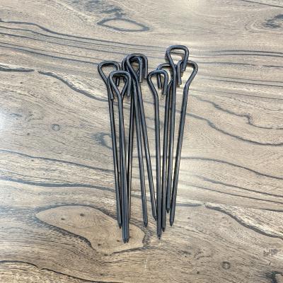 China TENT CONSTRUCTION New Arrival 23cm Iron Pegs For Camping Tent Black Outdoor Pegs for sale