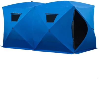 China Factory Price Good Quality Ultralight Nylon Noise Straight Tie Type 2 Pieces Ice Shelter for sale