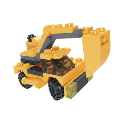 China Two in ONE wholesales good quality construction motor vehicle ECO plastic pocket brick toy for kids for sale