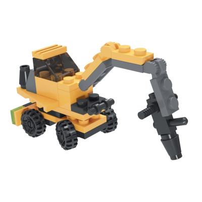 China Two In ONE Pocket Retail Construction Building Motor Vehicle ECO Plastic Brick Toy For Boys for sale