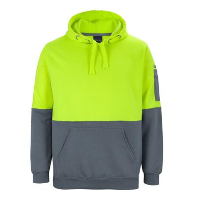 China Safety Hoodie 100% Polyester High Visibility Neon Sweatshirt Pull Over Work Pullover Hooded for sale