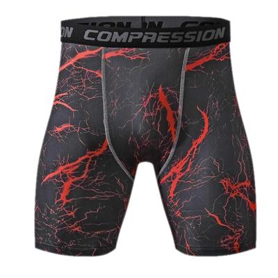 China Custom Men's Elastic Band 4 Needles Flatlock Breathable Compression Shorts for sale