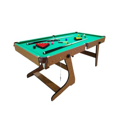 China / 6ft Pool Table Billiard Folding Leg Billiard Table Wooden Snooker Game Table for sale