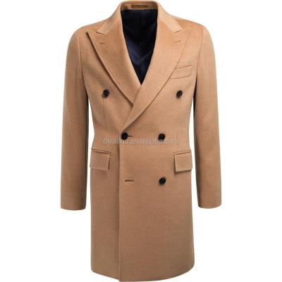 China Factory 2021 anti-shrinkage men's wool double breasted overcoat with lowest factory wholesale price for sale