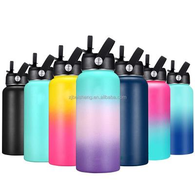 China Custom Viable 18 8 Hot And Cold Vacuum Jug Flask Gift Set Sports Drink Thermal Water Bottle In Stock Volume for sale