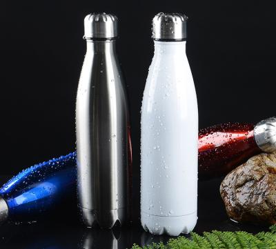 China 500ml Sustainable Cola Shape Sports Water Bottle Blank Sublimation With Stainless Steel Cover for sale