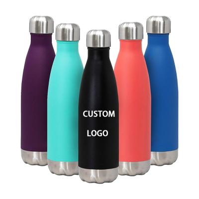 China Sustainable Cola Shape Sports 500ml Water Bottle Blank Sublimation With Stainless Steel Cover for sale