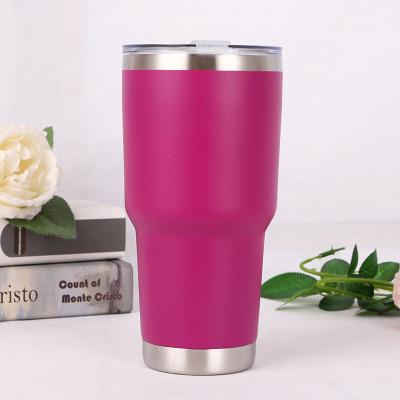 China Viable Wholesale Custom Double Walled Logo 20oz 30oz Stainless Steel Coffee Tumbler Cups With Lids for sale