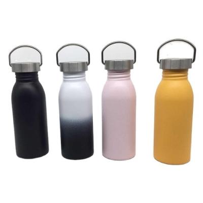 China PORTABLE Handle Carabiner Lid 350ml Stainless Steel Sports Water Bottle With Custom For Sport Logo for sale