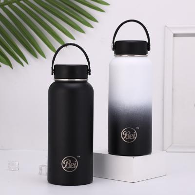 China Various Business Factory Manufacture Colorful Vacuum 550~1100ml Sport Bottle With Bamboo Lid for sale