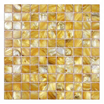 China Gold Backsplash Parquet Tiles Pearlescent Natural Shell Mosaic Sale on Alibaba for sale