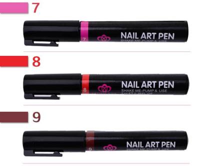 China Nail Art Beauty Wholesale 16 Colors Nail Oil Pen Tip Dotting Wax Nail Gel Oil Polish Pens With Brush for sale