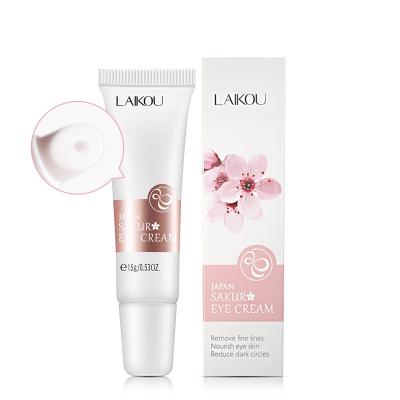 China Anti-Puffiness OEM/ODM 15g LAIKOU Sakura Dark Eye Circle Eye Cream Anti-Aging Bag Removal for sale