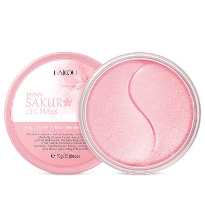 China Anti-puffiness OEM/ODM 50pcs LAIKOU Gel Eye Removal Circle Mask Gel Eye Sakura Repair and Brighten Dark Correction for sale