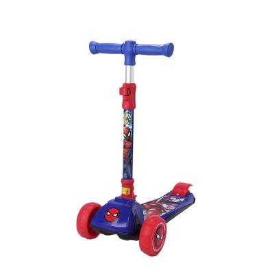 China Child Mesuca Marvel Spiderman Three Wheel ABEC-7 Bearing Twist Foldable Scooter for sale