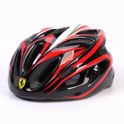 China Hot Selling ABS+PC Fashion Ferrari Brand Strap Bicycle Adjustable Nylon Helmet Skates Helmet For Kids for sale