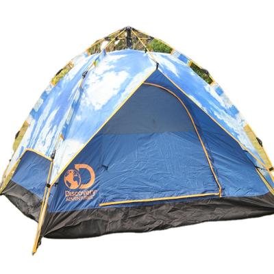 China Diagonal Bracing Type Pop Up Camping Tent 3-4 Person Pop Up for sale