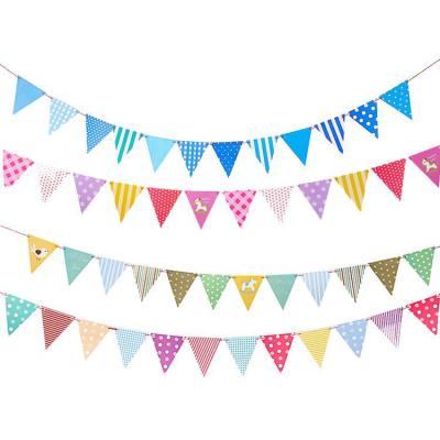 China Adorable Birthday Party Decoration Item Celebration Paper Bunting Party Supplies Accessory Items for sale