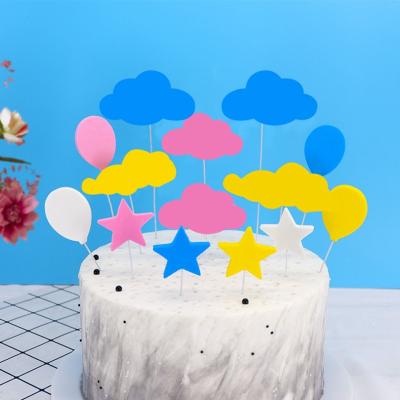 China Glitter Paper Maker Party Supplies Cake Topper Birthday Party Accessory Cake Ornament Card Plug-in Device for sale