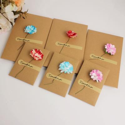 China Elegant Gift Envelope 17.5*11cm Wedding Birthday Wrapping Paper Invitation Card Paper Envelope With Flower Sticker for sale