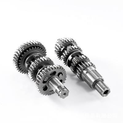 China Motorcycle steel engine parts CG125 main and counter shaft, gear box, caja de cambios moto gear transmission kits for sale