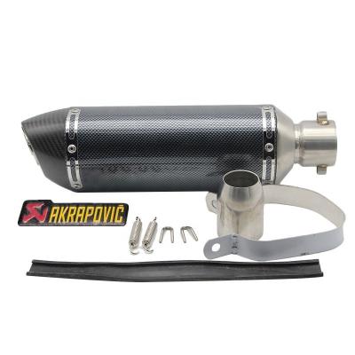 China Stainless Steel+carbon fiber motorcycle parts carbon fiber motorcycle exhaust system tubo De escape motorcycle muffler for sale