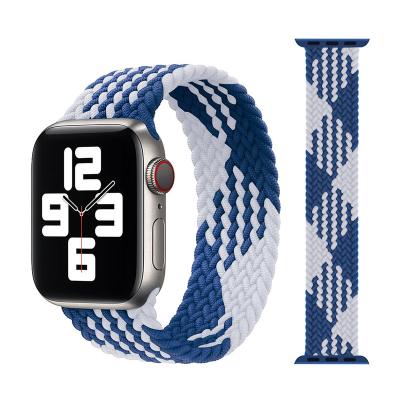 China /Molle/Elastic Breathable Wholesale Woven Elastic Nylon Watch Band For Apple Watch With Connector Plastic Cheap Price Strap Nylon Watch Band Set for sale