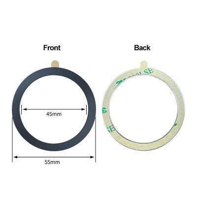 China Factory Wholesale 55mm Metal Ring Plate Dustproof Cheap Iron Price For Magsafe Radio Charging Universal Magetic Ring For Mobile Phone for sale