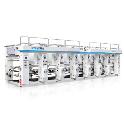 China Deguang factory BOPP\PET/PVC/ PE automatic multicolor rotogravure printing machine for sale