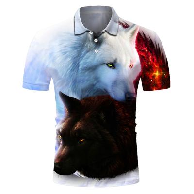 China Anti-Wrinkle 2021 Lapel Digital T-shirt New Printing Personalized 3D Men's Short Sleeves Can Be Customized According To The Drawing for sale