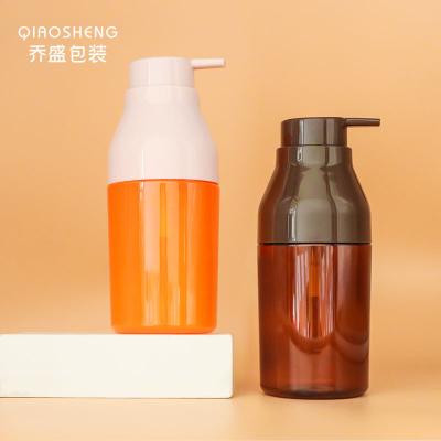 China Cosmetic Logo Color Customization Shampoo Bottle Press Pump Bottle PET Body Wash Bottle 500ml Special Lotion Bottle for sale