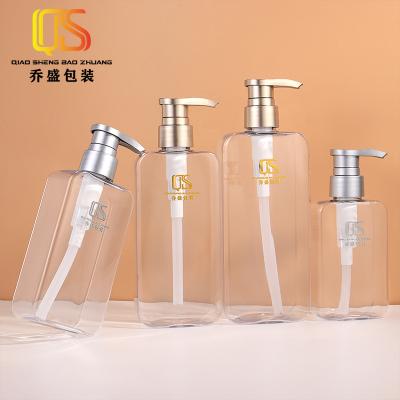 China 300ml 400ml 500ml Cosmetic Conditioner Bottles LOGO Can Be Customized PET Empty Body Wash Bottle Frosted Body Wash Bottle for sale