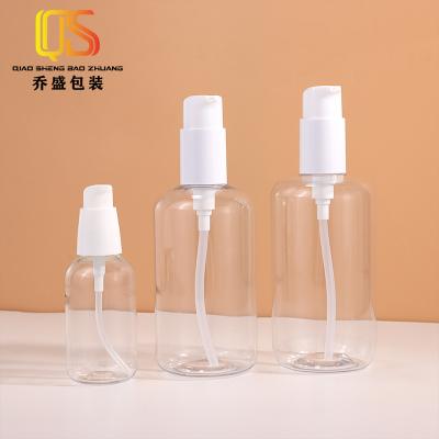 China Shoulder Chunky Bottle Cosmetic Round Logo Can Be Pet Customized Chunky Bottle Body Lotion Pump Bottle for sale