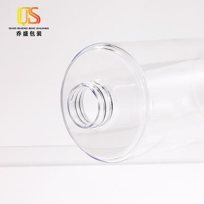 China Pet Bottle 700ml 600ml 500ml Square Pet Cosmetic Luxury Crystal Bottle Clear Shampoo Bottle for sale