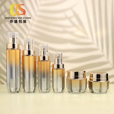 China 30g 50g 30ml50ml100ml120ml Cosmetic Acrylic Luxury Lotion Bottle Set Custom Plastic Bottle Cosmetic Lotion Bottles for sale