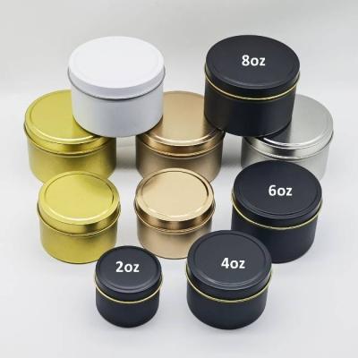 China Gift & Wholesale Custom Aromatherapy Tin Can Scented Candle Box 2/4/8Oz Craft Best Price Candle Tin Nature for sale