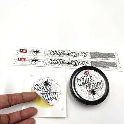 China Customizable custom sticker for 3.5g pressitin can sticker round and side label accept customer request for sale