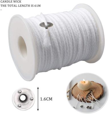 China Wholesale Garden Wedding Anniversary Candle Wicks Thread Candle DIY Handmade Material 24 Stock 61m Cotton Smokeless Scented Wicks for sale