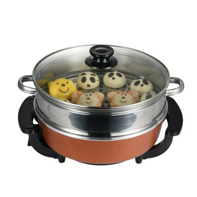 China Adjustable Temperature Around Nonstick Electric Frying Pan And Frying Pan for sale