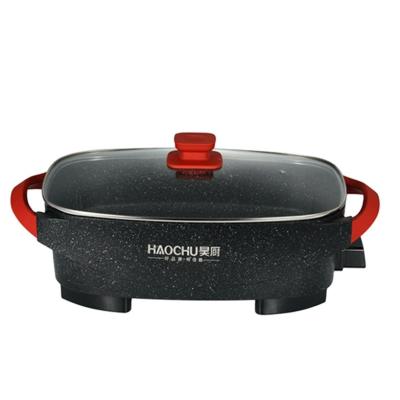 China Square Temperature Adjustable Cast Iron Electric Skillet Ceramic Electric Skillets for sale