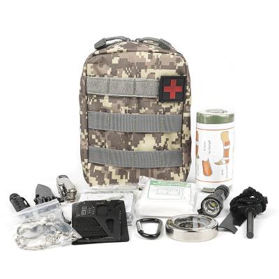 China Lightweight 12 in 1 Outdoor Survival Kit Set Camping Travel Multi First Aid Work Tactical Defense Equipment Survival Kit for sale