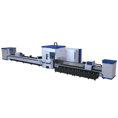 China steel pipe cutting QY 1500w three chucks pipe laser cutting machine for cutting steel tubes for sale