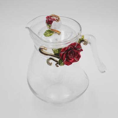 Китай Sustainable 2L Glass Pitcher And 4 Cups With Spoon Glassware Set For Home Decoration продается