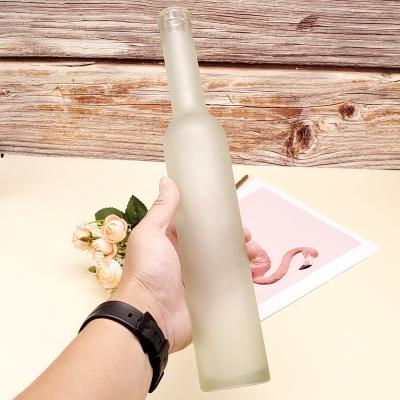 Китай 375ml Empty Cool Color Customized Glass Fruit Wine Logo Beverage Squeezer Glass Bottle Freeze Glass Bottle продается