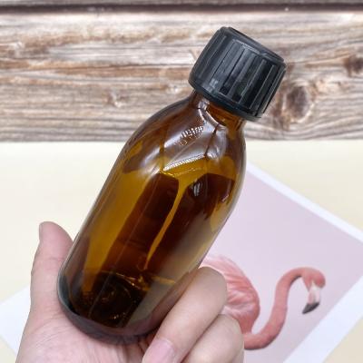 China 4oz 10oz 12oz Serum Bottle Packaging Apothecary Pharmaceutical Wholesale Amber Glass Bottle With Plastic Cap for sale