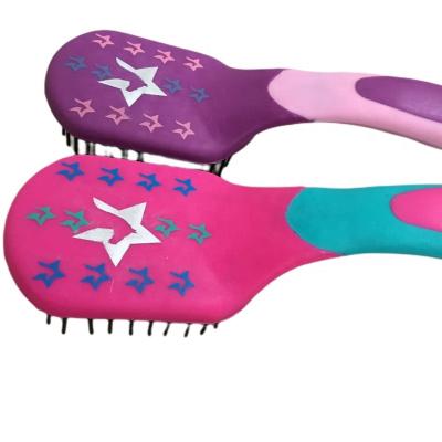 China Horse Body Cleaning Soft Handle Horse Mane And Tail Brush For Horse Care / Horse Grooming for sale